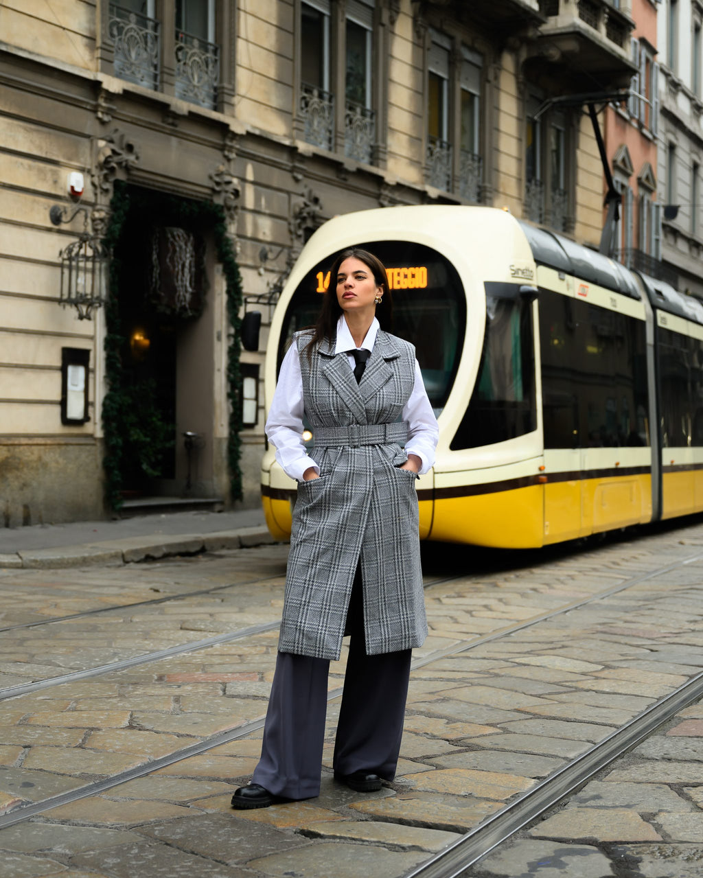 MIA ΜΑΚΡΥ ΓΙΛΕΚΟ (GREY PLAID) MAMOUSH