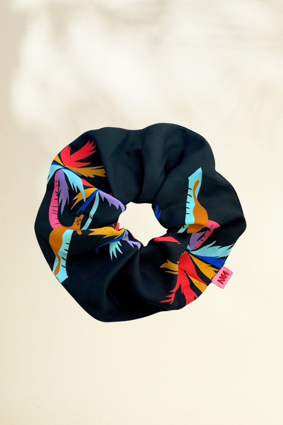 SCRUNCHIES (BLACK/PALM TREES) MAMOUSH