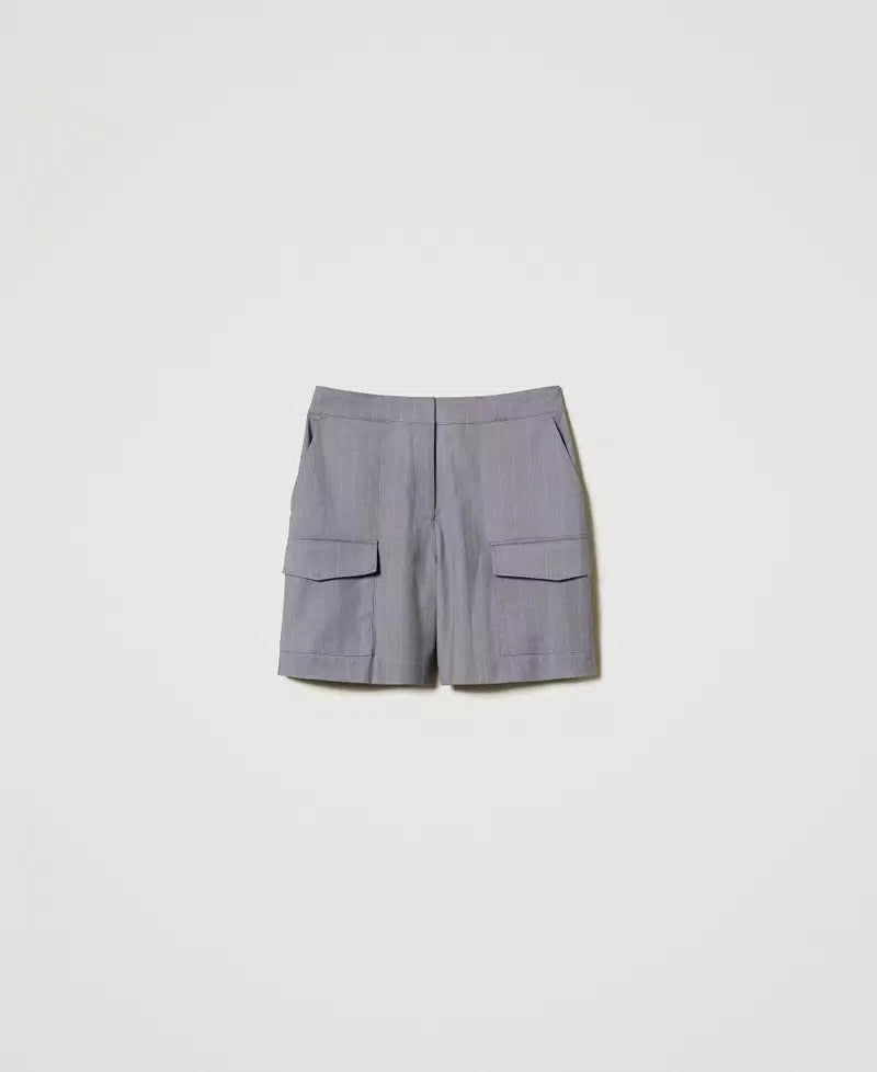 ΒΕΡΜΟΥΔΑ PINSTRIPE ΜΕ ΤΣΕΠΕΣ TWINSET