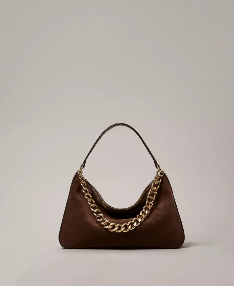 LILIANE' MEDIUM SUEDE ΤΣΑΝΤΑ (COFFEE) TWINSET
