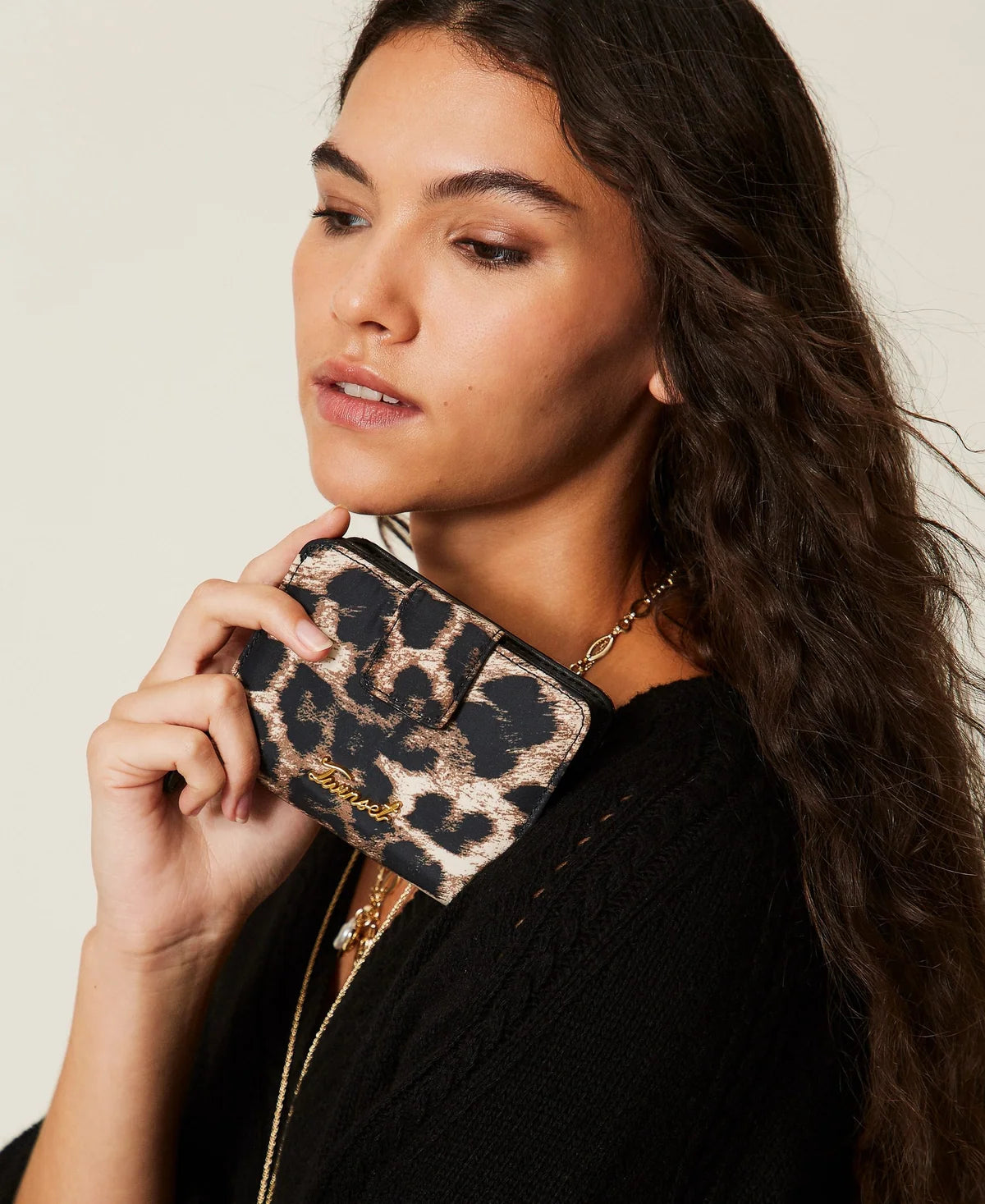 ΜΙΚΡΟ ΠΟΡΤΟΦΟΛΙ ANIMAL PRINT TWINSET