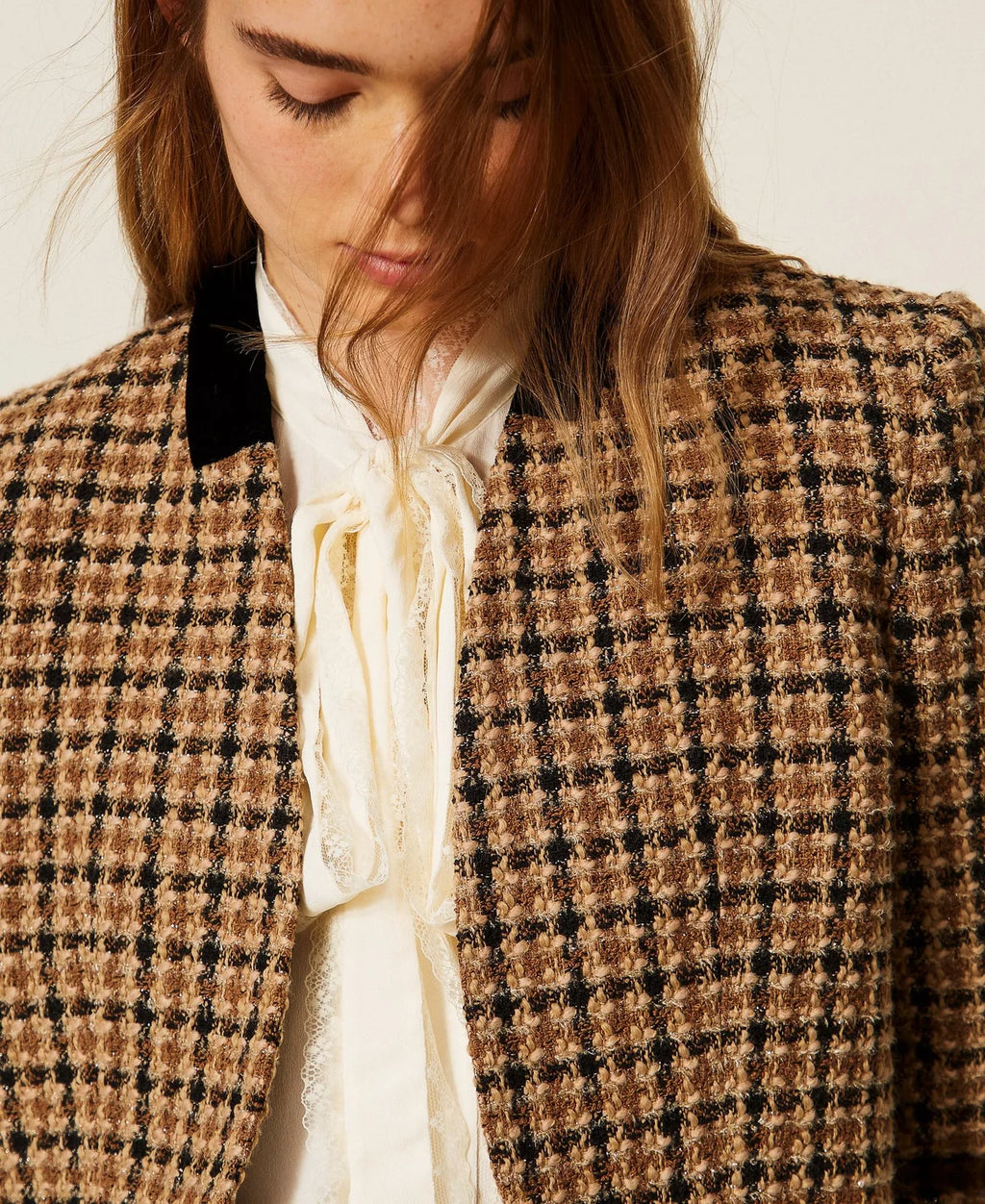 BOUCLE ΚΑΡΟ ΣΑΚΑΚΙ ΤΥΠΟΥ SPENCER TWINSET