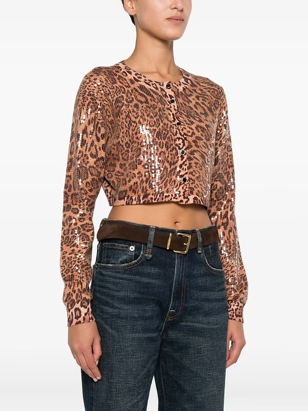 ΠΛΕΚΤΗ ΖΑΚΕΤΑ ΜΕ ΠΑΓΙΕΤΕΣ ANIMAL PRINT TWINSET