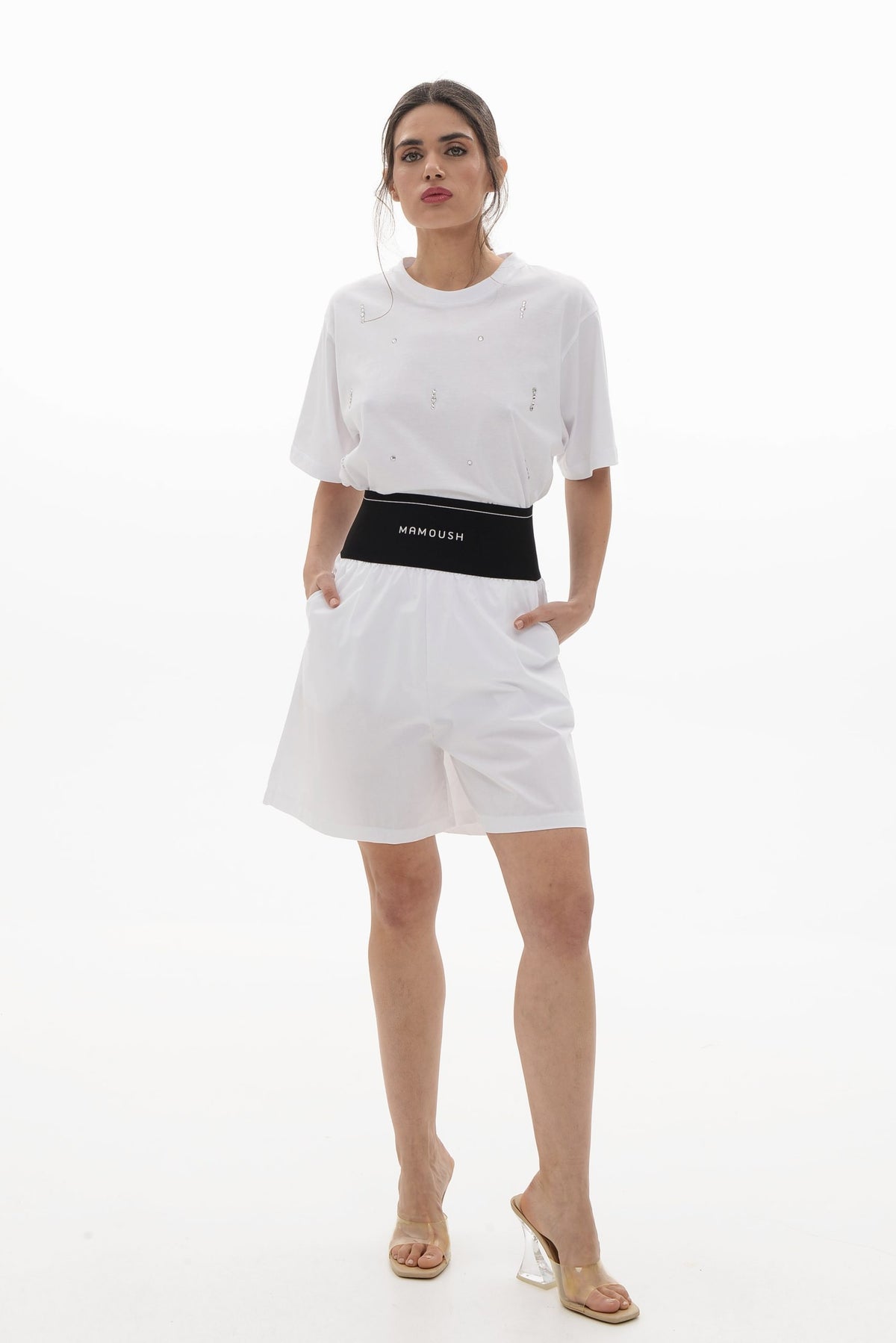 CLEO ΣΟΡΤΣ ΜΕ ΛΑΣΤΙΧΟ (WHITE) MAMOUSH
