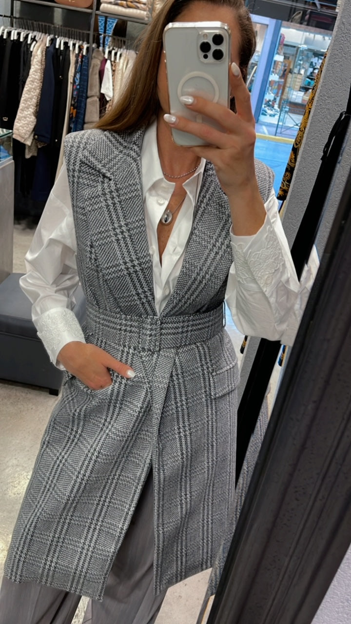 MIA ΜΑΚΡΥ ΓΙΛΕΚΟ (GREY PLAID) MAMOUSH