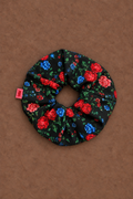 SCRUNCHIES (BLACK/FLORAL)  MAMOUSH