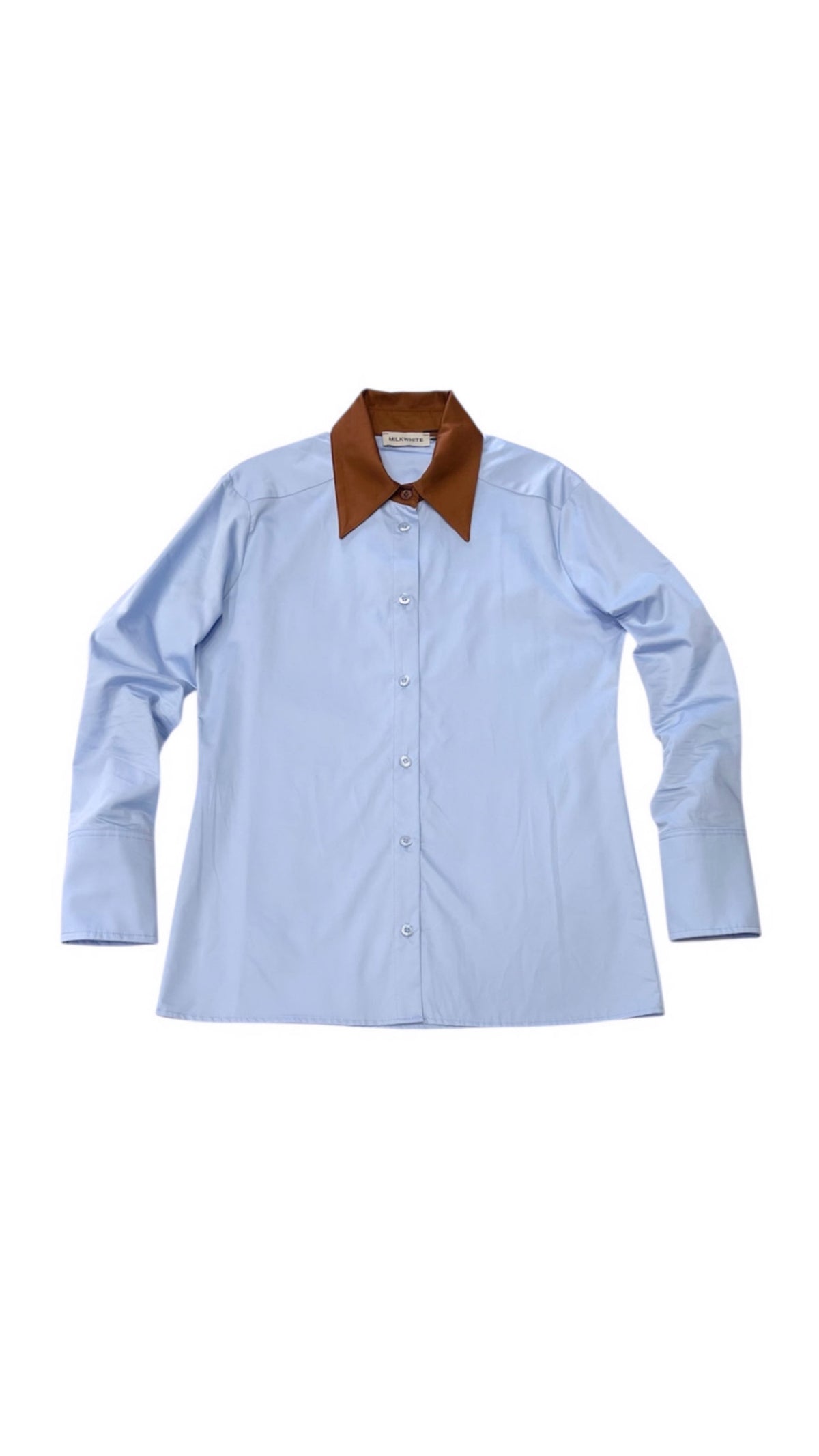 ΠΟΥΚΑΜΙΣΟ ΜΕ ΚΑΦΕ ΓΙΑΚΑ (BABY BLUE) MILKWHITE