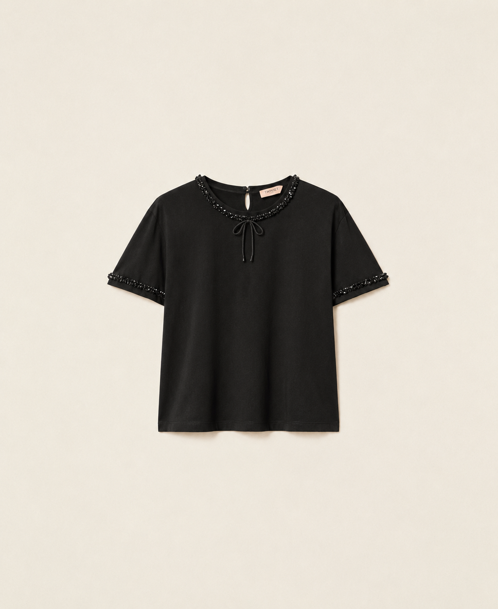 T-SHIRT ΜΕ ΠΑΓΙΕΤΕΣ ΚΑΙ ΦΙΟΓΚΟ TWINSET