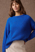 'MARITINA' OVERSIZED ΠΛΕΚΤΗ ΜΠΛΟΥΖΑ (BLUE) MAMOUSH