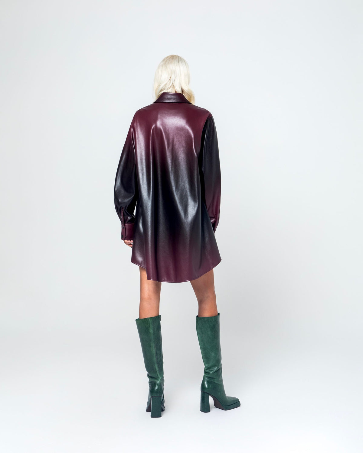 ANGELA ΔΕΡΜΑΤΙΝΟ ΚΟΝΤΟ ΦΟΡΕΜΑ (DEGRADE BURGUNDY) MAMOUSH