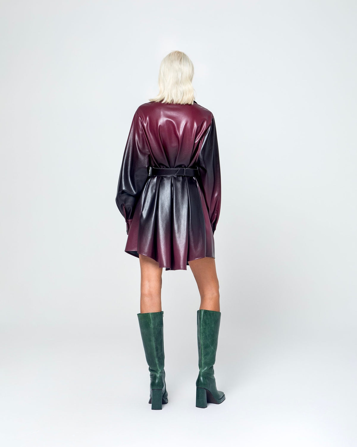 ANGELA ΔΕΡΜΑΤΙΝΟ ΚΟΝΤΟ ΦΟΡΕΜΑ (DEGRADE BURGUNDY) MAMOUSH