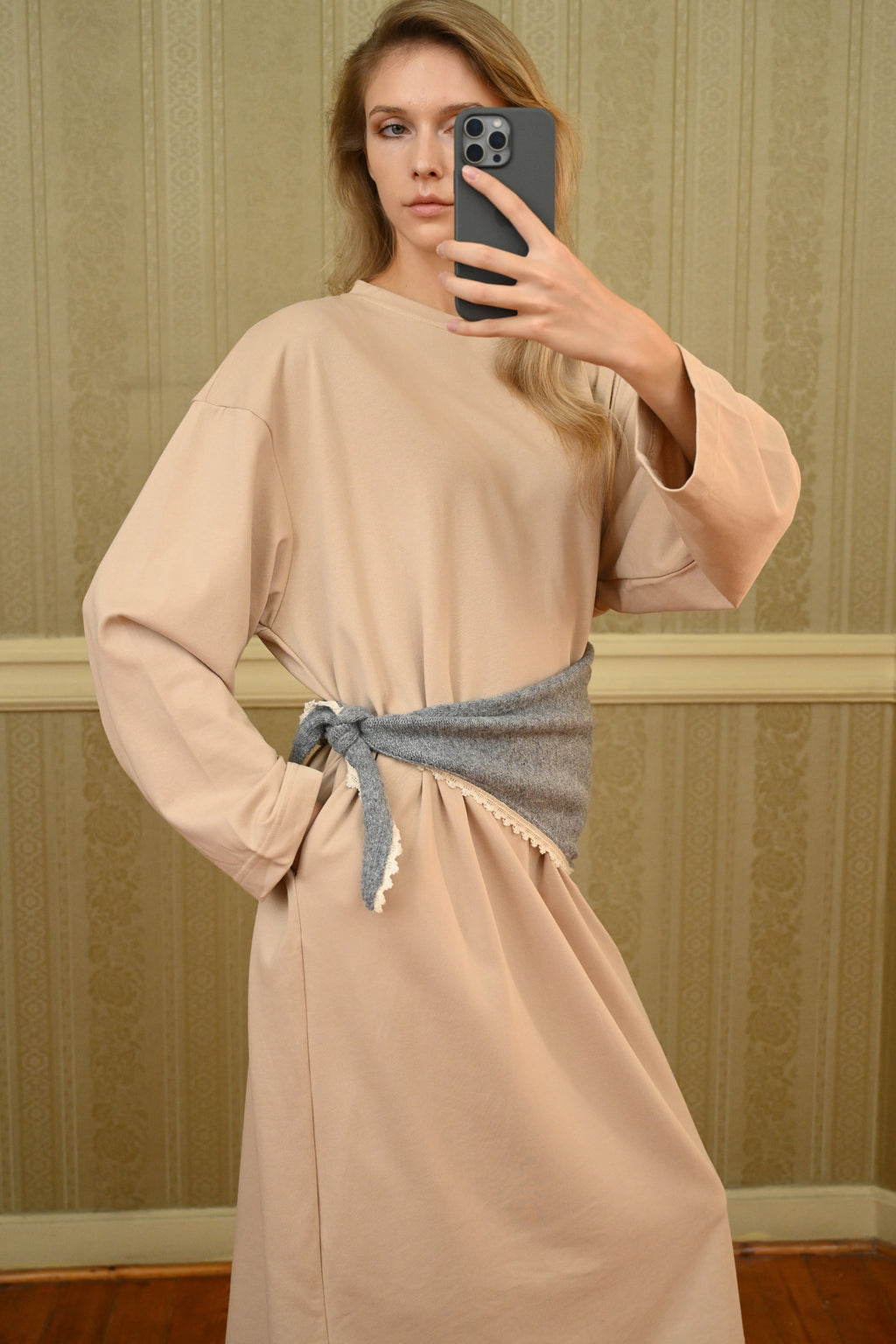 OVERSIZED ΦΟΥΤΕΡ ΦΟΡΕΜΑ (BEIGE) BOOM