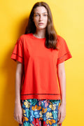 'ALORA' T-SHIRT ΜΟΝΟΧΡΩΜΑ (RED) MAMOUSH