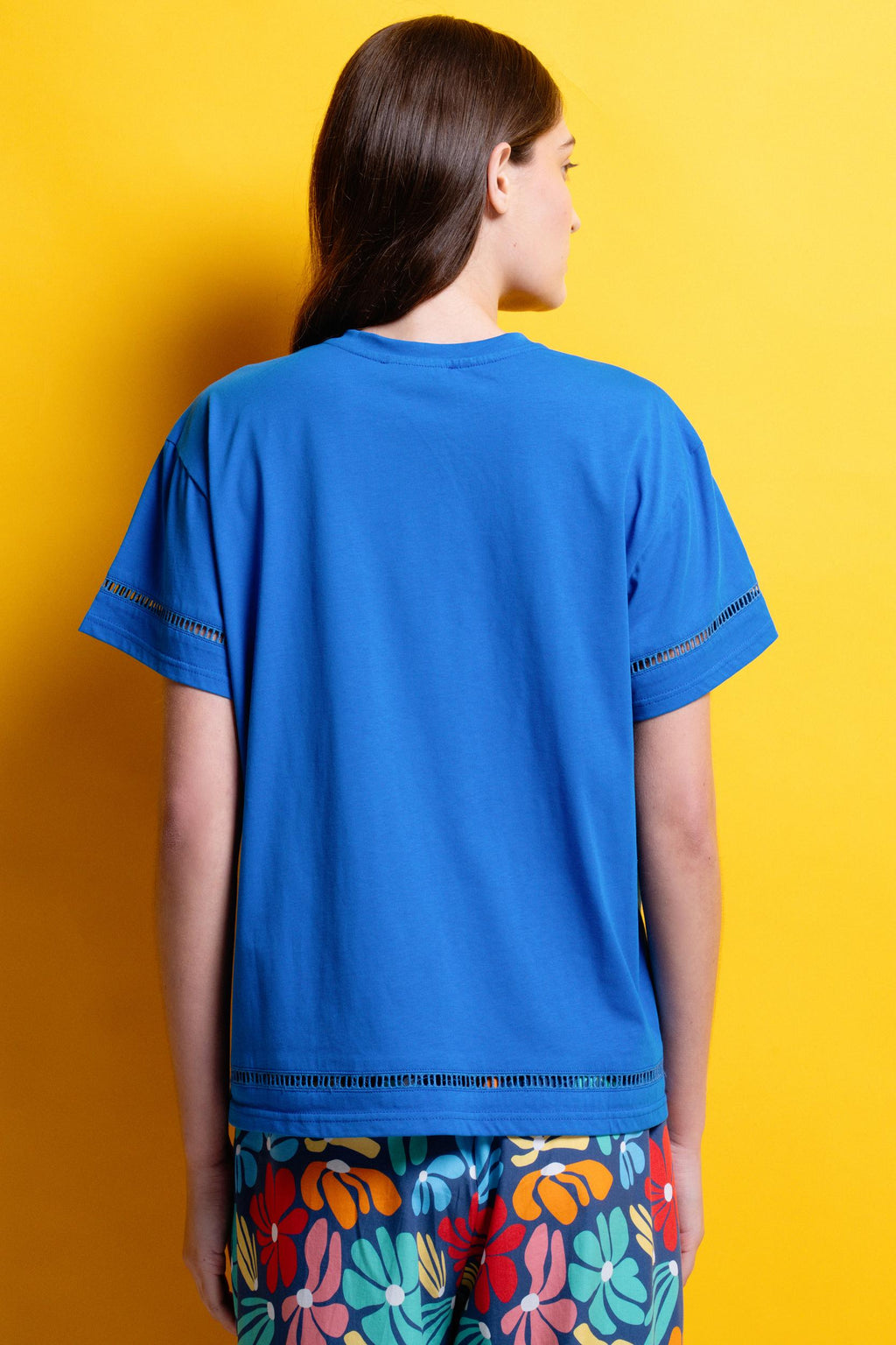 'ALORA' T-SHIRT ΜΟΝΟΧΡΩΜΑ (BLUE) MAMOUSH