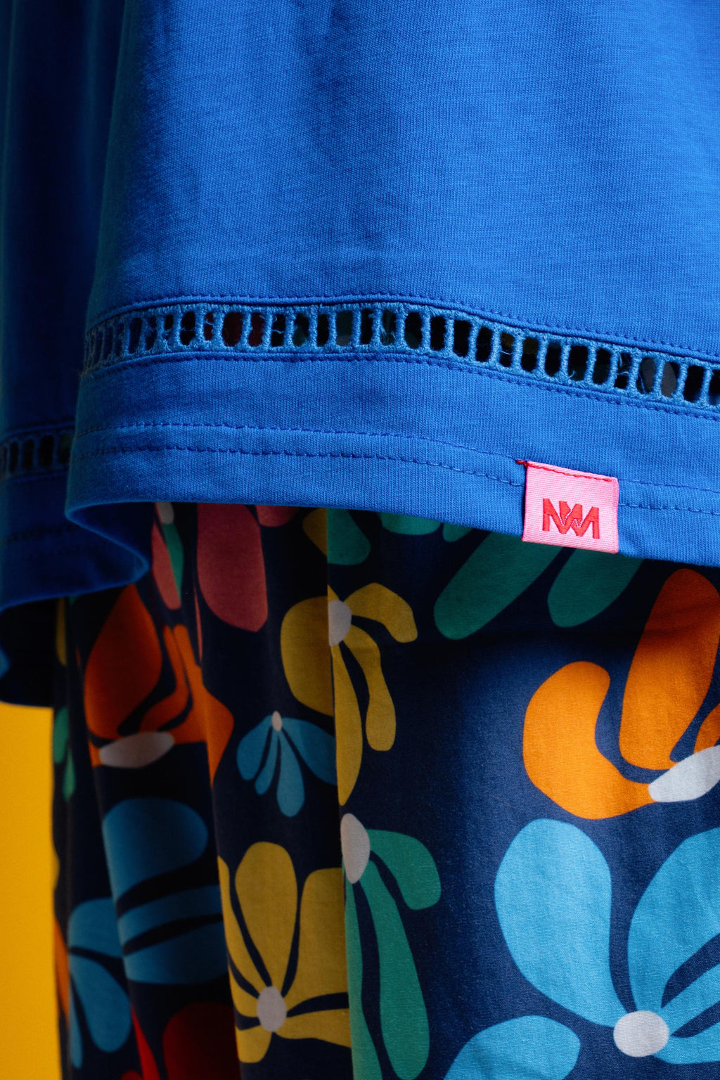 'ALORA' T-SHIRT ΜΟΝΟΧΡΩΜΑ (BLUE) MAMOUSH