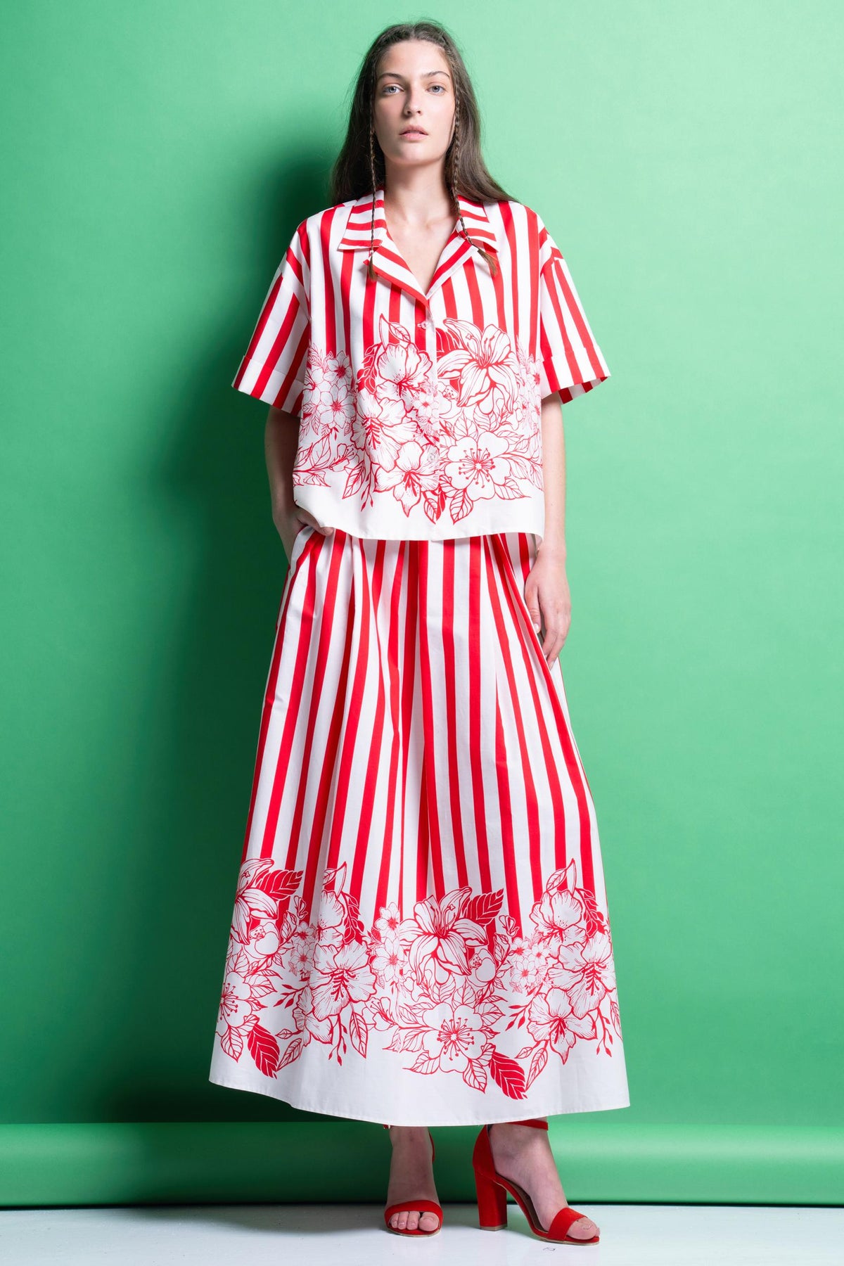VANYA' ΒΑΜΒΑΚΕΡΟ ΠΟΥΚΑΜΙΣΟ (RED STRIPES) MAMOUSH