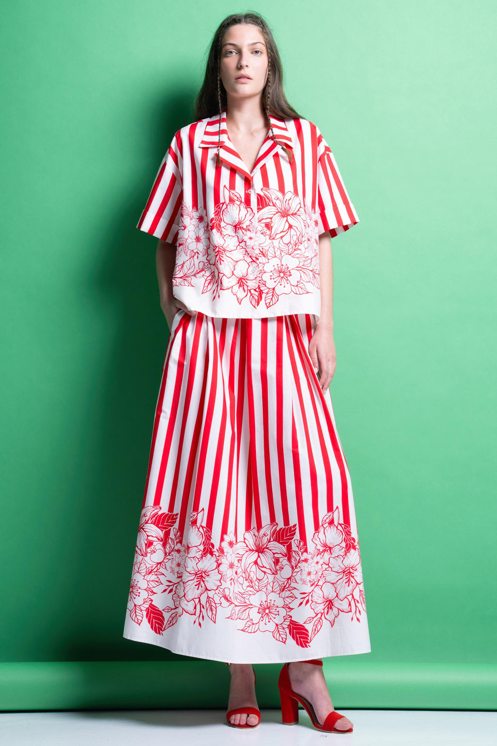 MIRIAM' ΡΙΓΕ ΜΙΝΤΙ ΦΟΥΣΤΑ (RED STRIPES) MAMOUSH