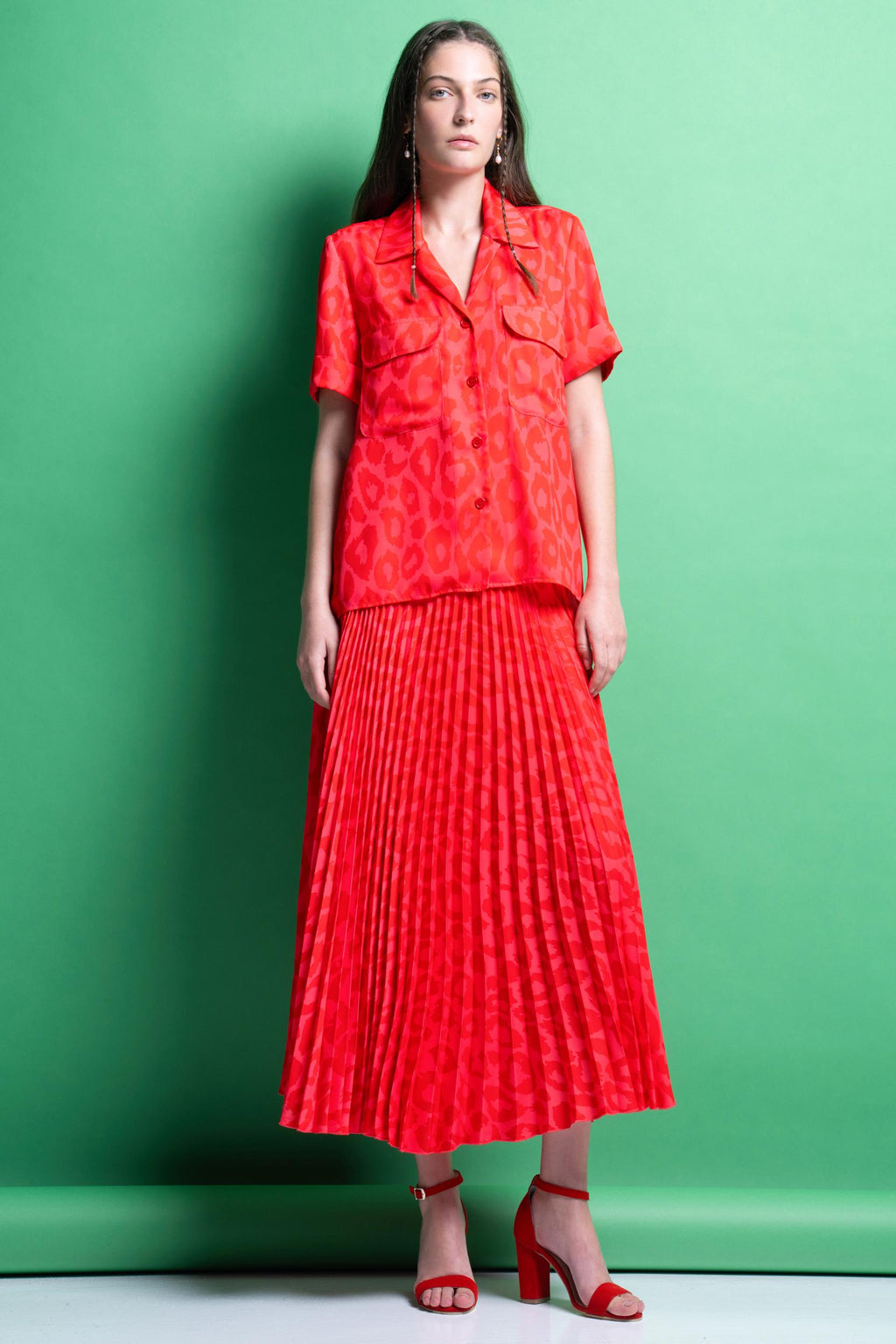 AMANDA' ΠΛΙΣΕ ΦΟΥΣΤΑ (PINK/ANIMAL PRINT) MAMOUSH