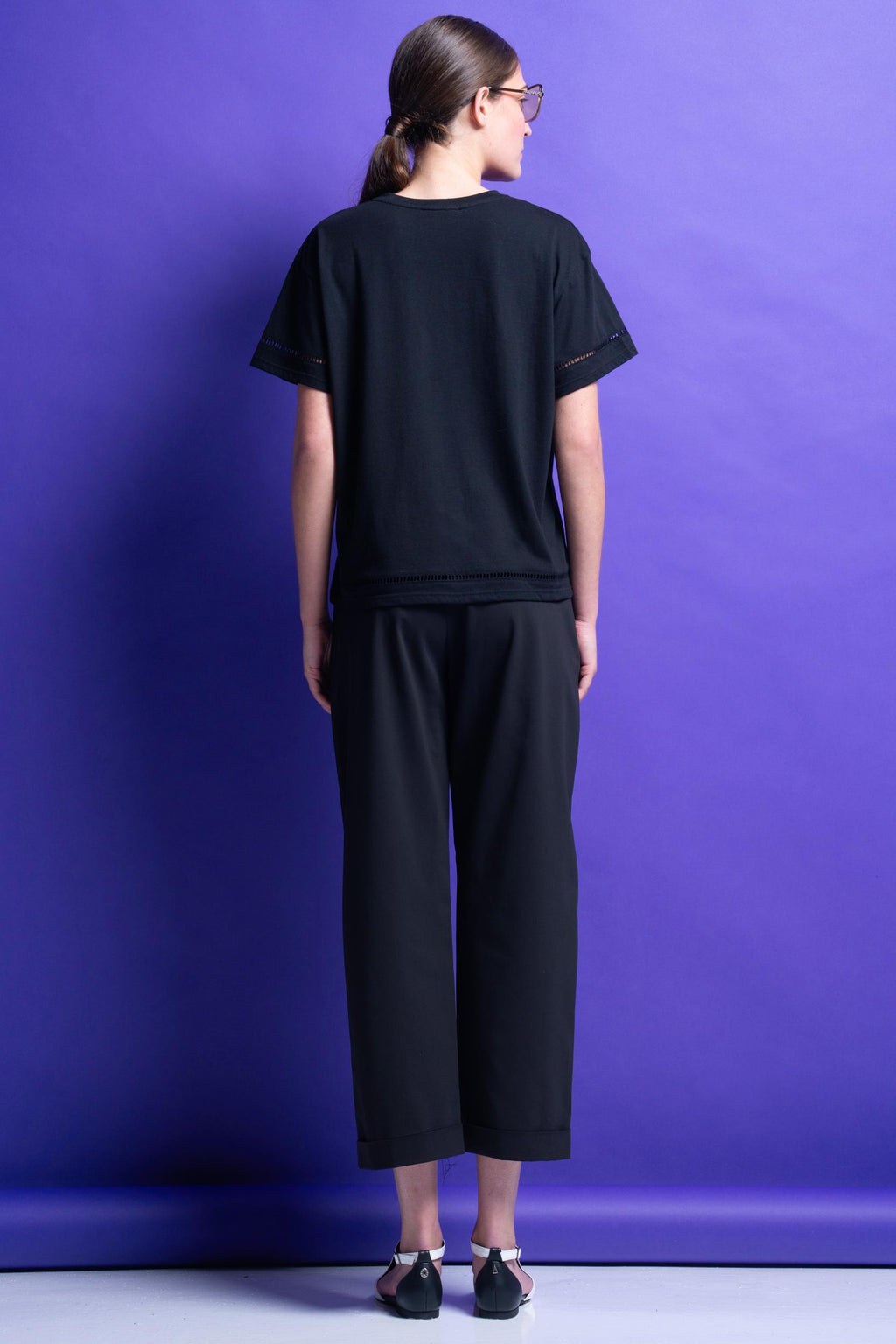 'ALORA' T-SHIRT ΜΟΝΟΧΡΩΜΑ (BLACK) MAMOUSH