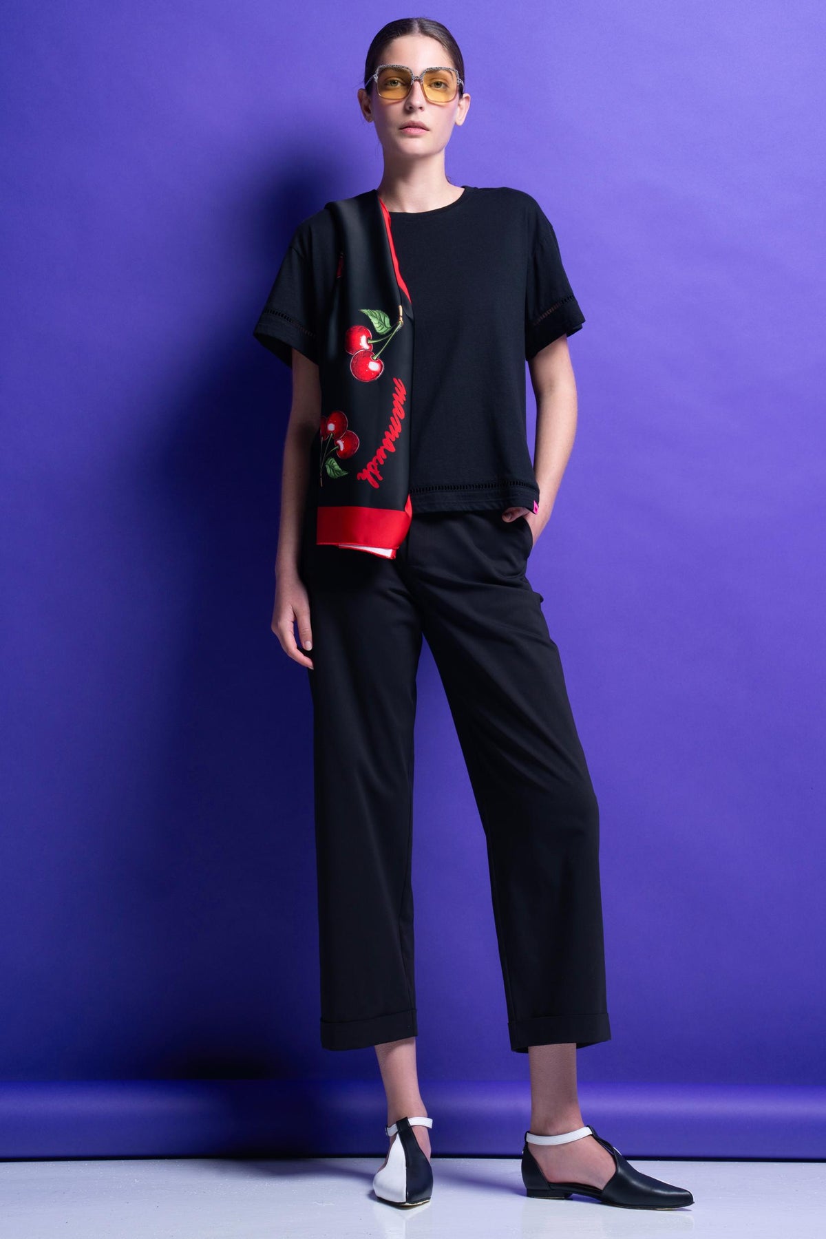 'ALORA' T-SHIRT ΜΟΝΟΧΡΩΜΑ (BLACK) MAMOUSH