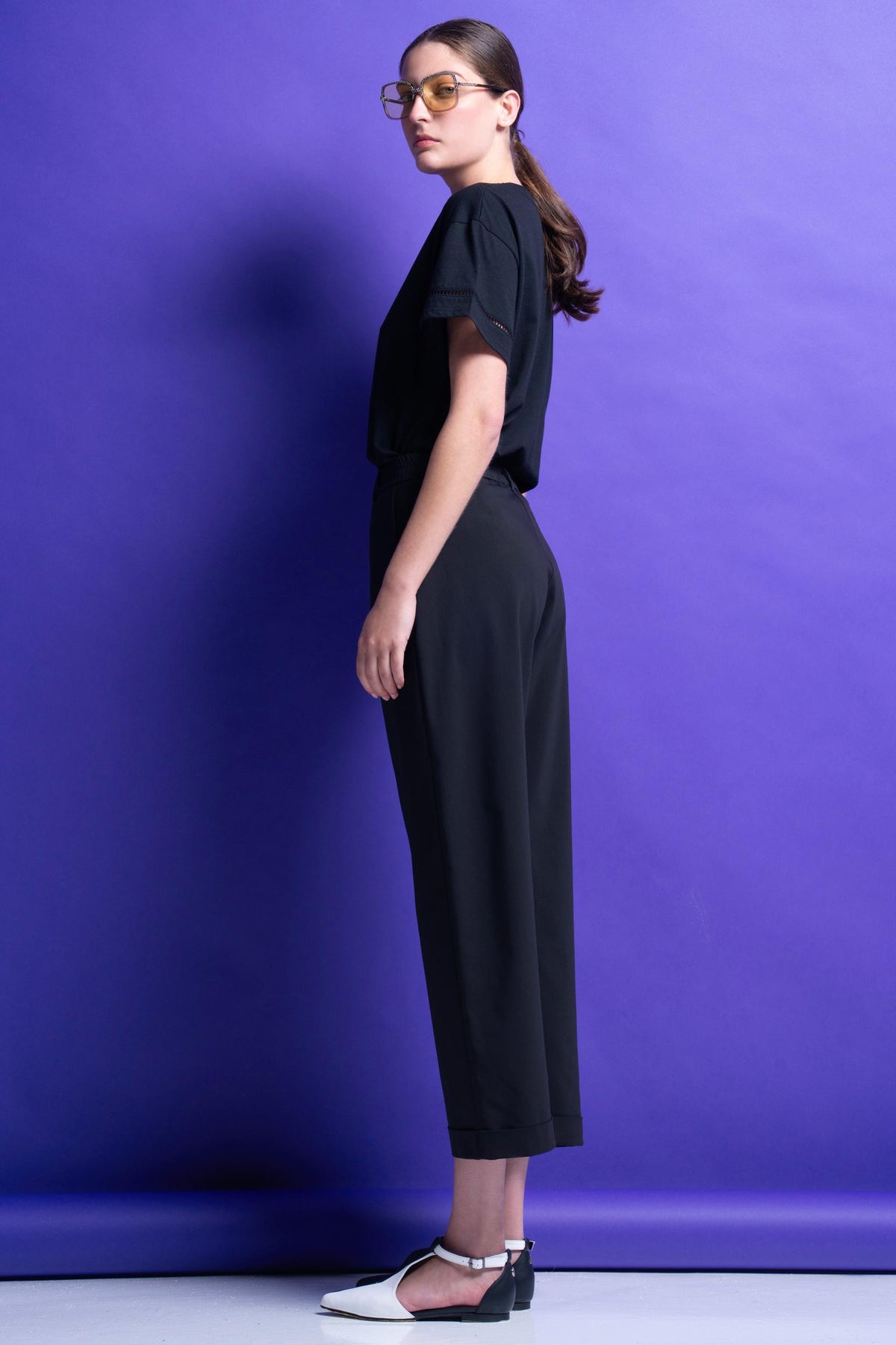 'ALORA' T-SHIRT ΜΟΝΟΧΡΩΜΑ (BLACK) MAMOUSH
