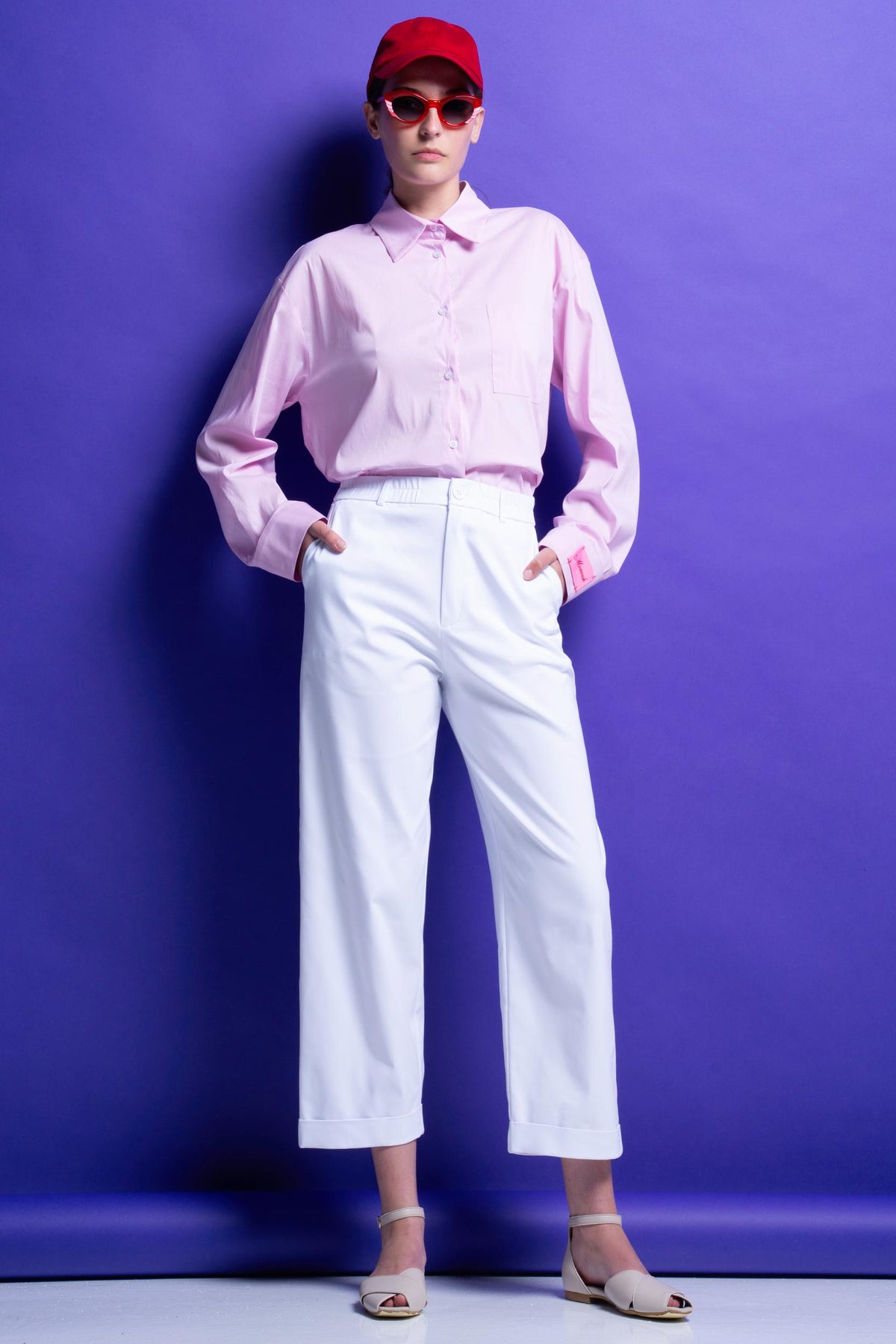 JOY' CROPPED ΠΑΝΤΕΛΟΝΙ (WHITE) MAMOUSH
