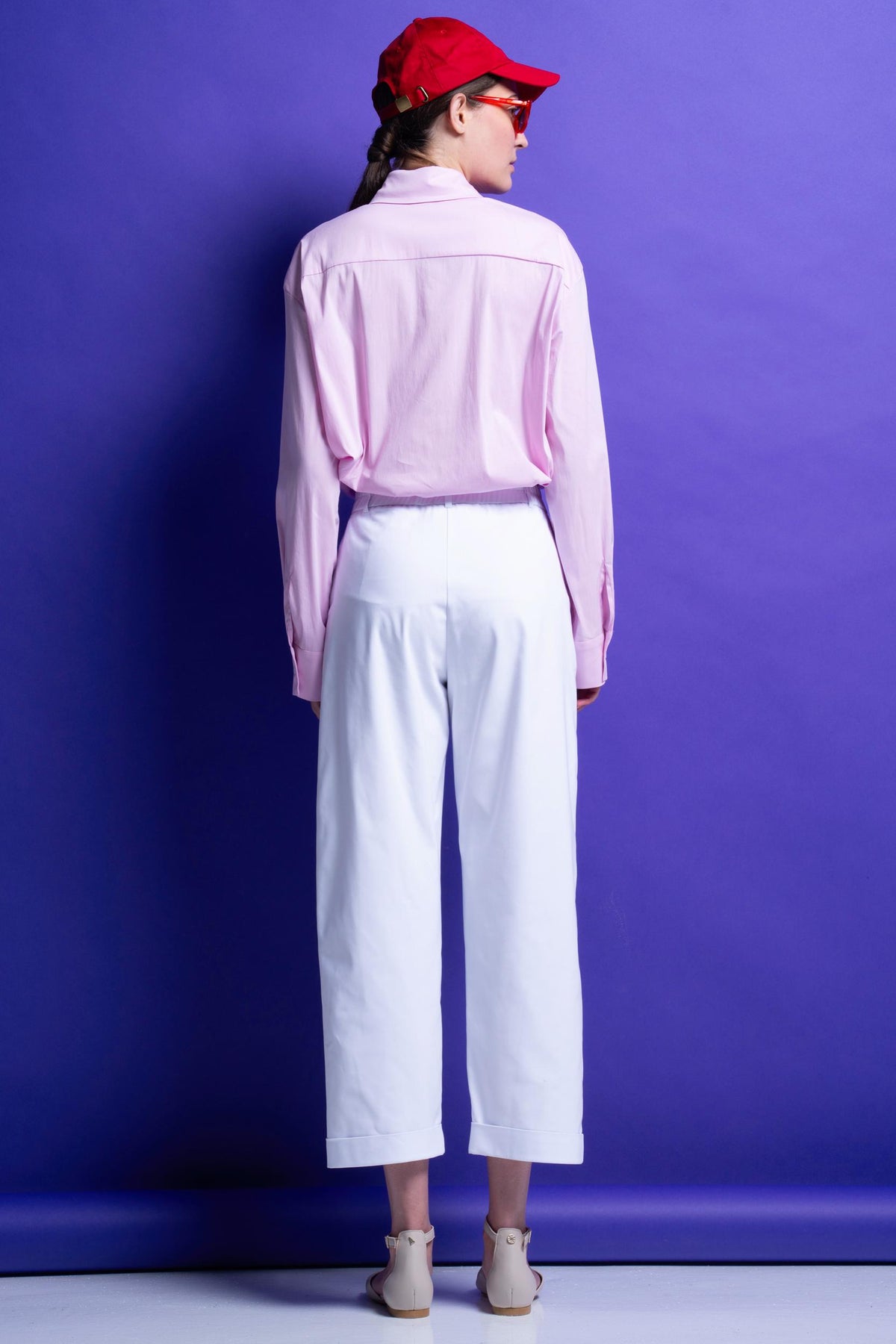JOY' CROPPED ΠΑΝΤΕΛΟΝΙ (WHITE) MAMOUSH