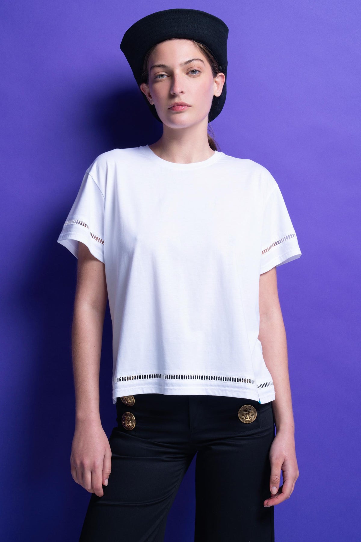 'ALORA' T-SHIRT ΜΟΝΟΧΡΩΜΑ (WHITE) MAMOUSH