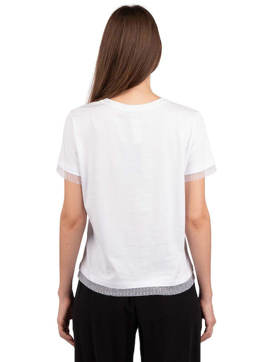 T-SHIRT ΜΕ ΤΟΥΛΙ (WHITE) TWINSET MILANO