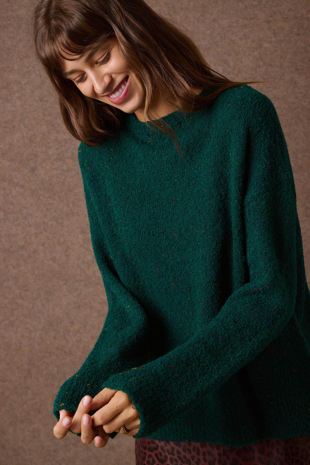 'MARITINA' OVERSIZED ΠΛΕΚΤΗ ΜΠΛΟΥΖΑ (GREEN)  MAMOUSH