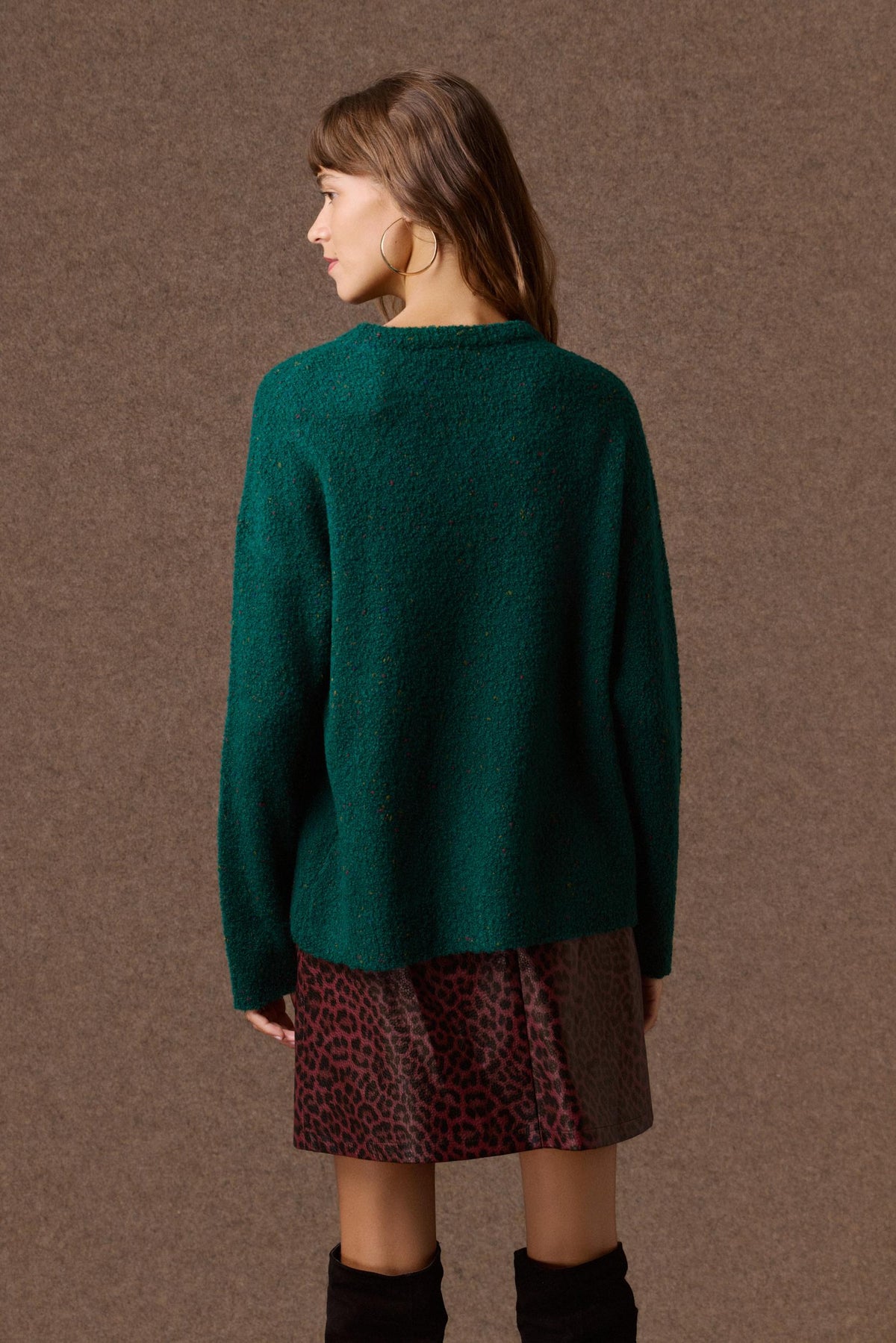 'MARITINA' OVERSIZED ΠΛΕΚΤΗ ΜΠΛΟΥΖΑ (GREEN)  MAMOUSH