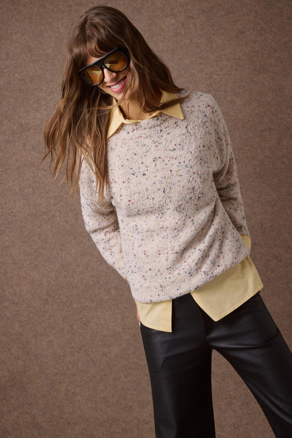 'LINDA' ΒΑΜΒΑΚΕΡΟ OVERSIZED ΠΟΥΚΑΜΙΣΟ (YELLOW) MAMOUSH
