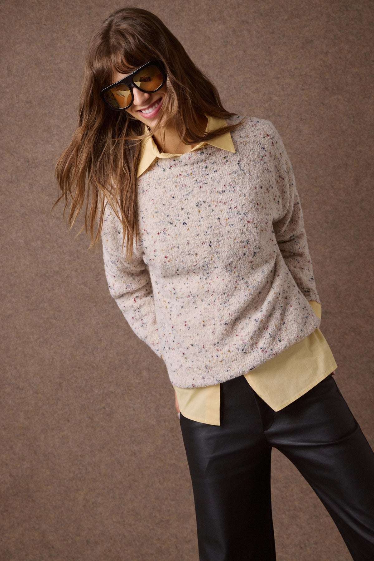 'LINDA' ΒΑΜΒΑΚΕΡΟ OVERSIZED ΠΟΥΚΑΜΙΣΟ (YELLOW) MAMOUSH
