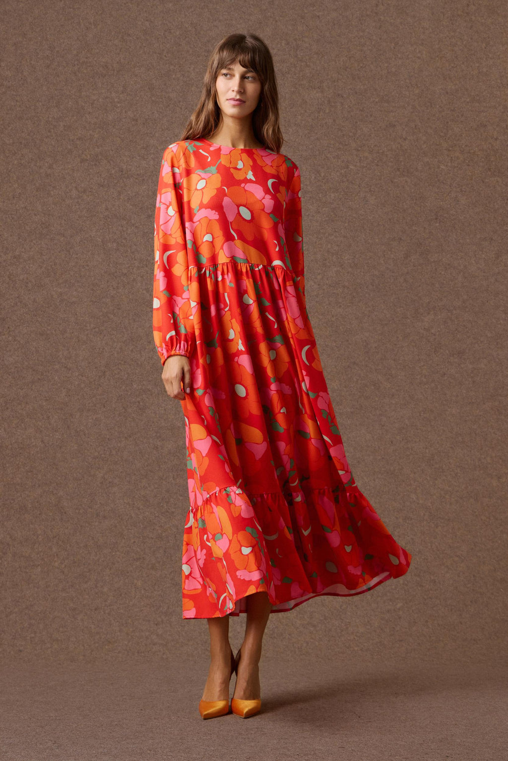 'CLAIRE' ΜΑΞΙ ΦΟΡΕΜΑ (RED) MAMOUSH