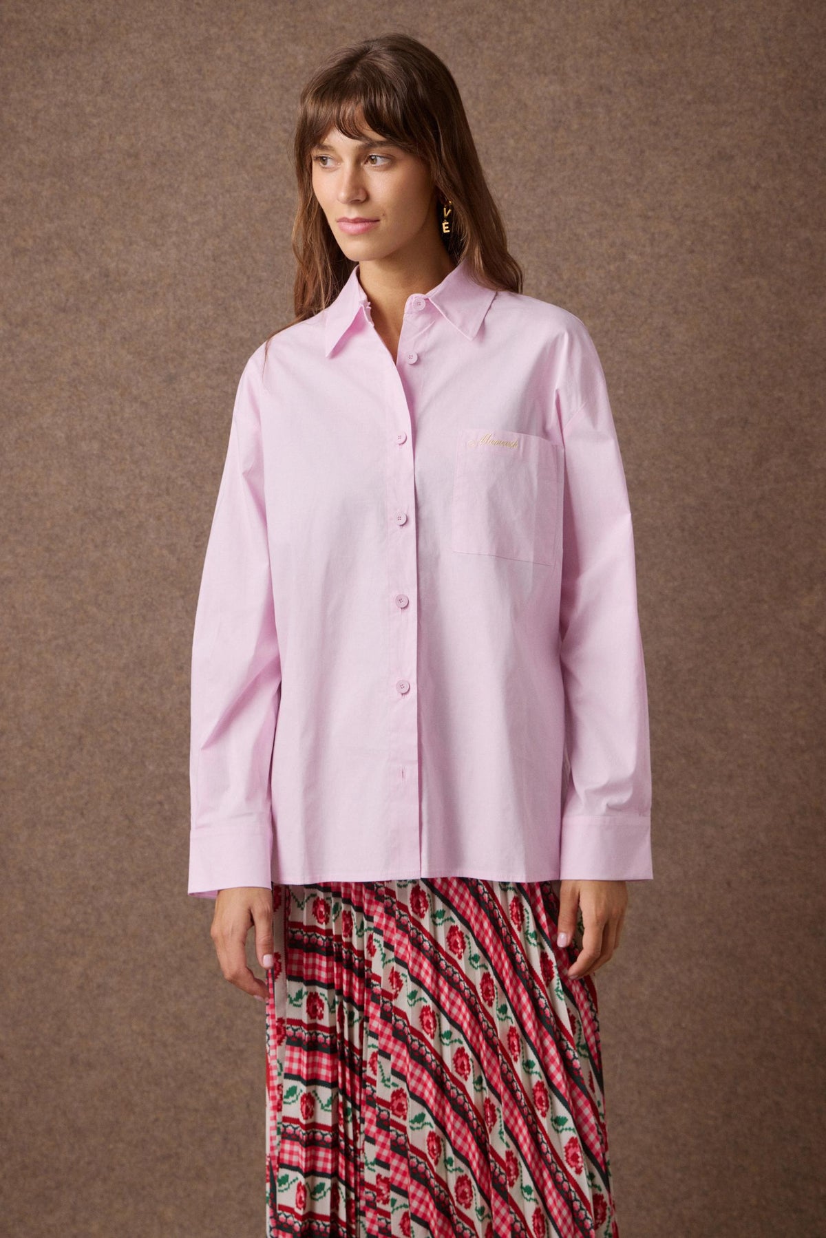 'LINDA' ΒΑΜΒΑΚΕΡΟ OVERSIZED ΠΟΥΚΑΜΙΣΟ (PINK) MAMOUSH