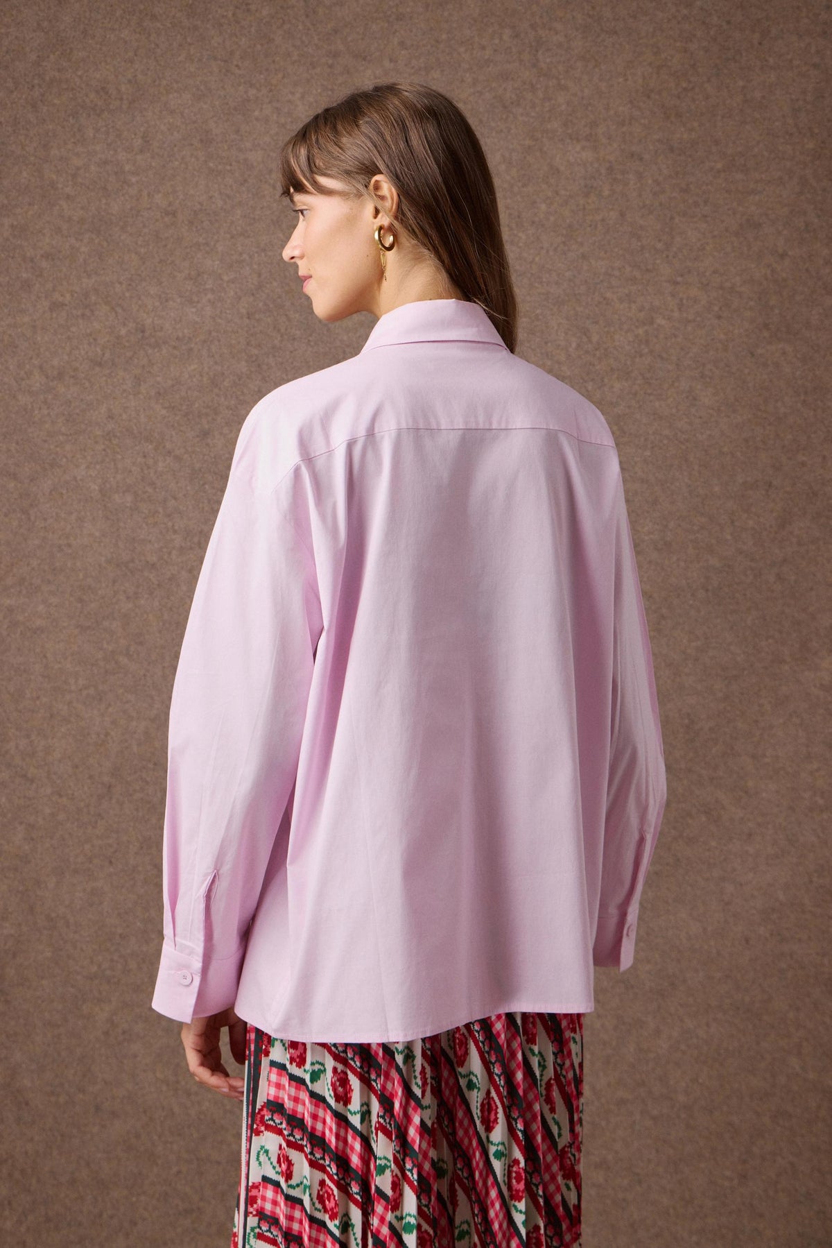'LINDA' ΒΑΜΒΑΚΕΡΟ OVERSIZED ΠΟΥΚΑΜΙΣΟ (PINK) MAMOUSH