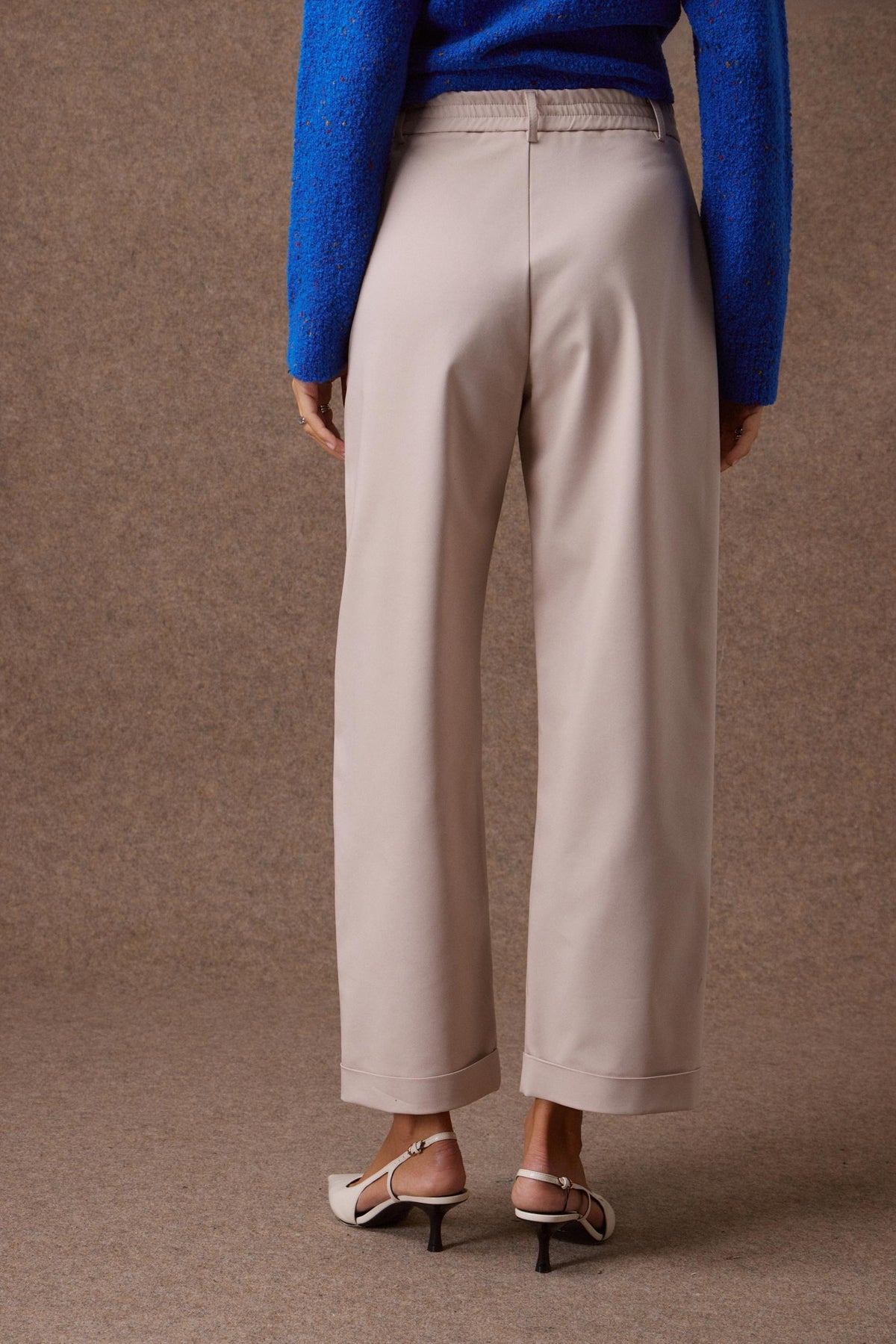'LEO' CROPPED ΠΑΝΤΕΛΟΝΙ (CREAM WHITE)  MAMOUSH
