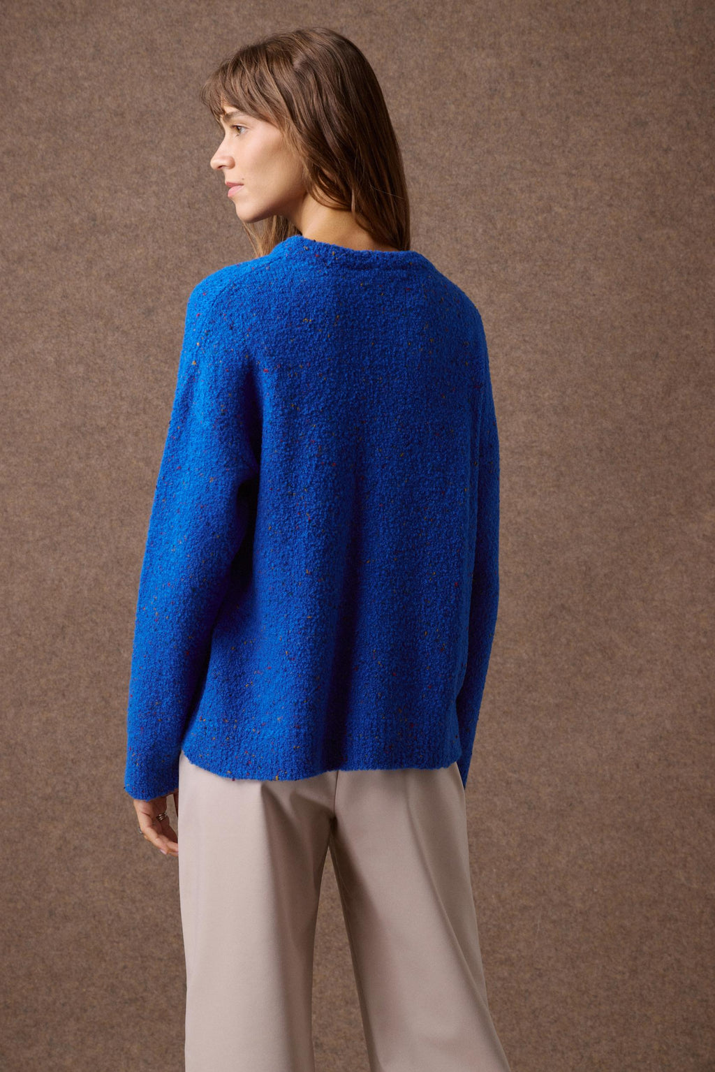 'MARITINA' OVERSIZED ΠΛΕΚΤΗ ΜΠΛΟΥΖΑ (BLUE) MAMOUSH