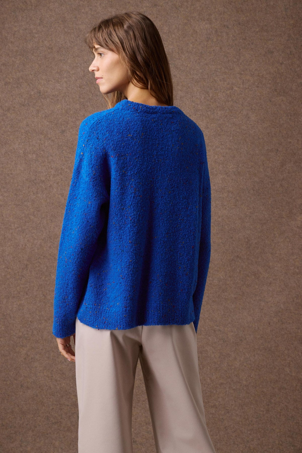 'MARITINA' OVERSIZED ΠΛΕΚΤΗ ΜΠΛΟΥΖΑ (BLUE) MAMOUSH
