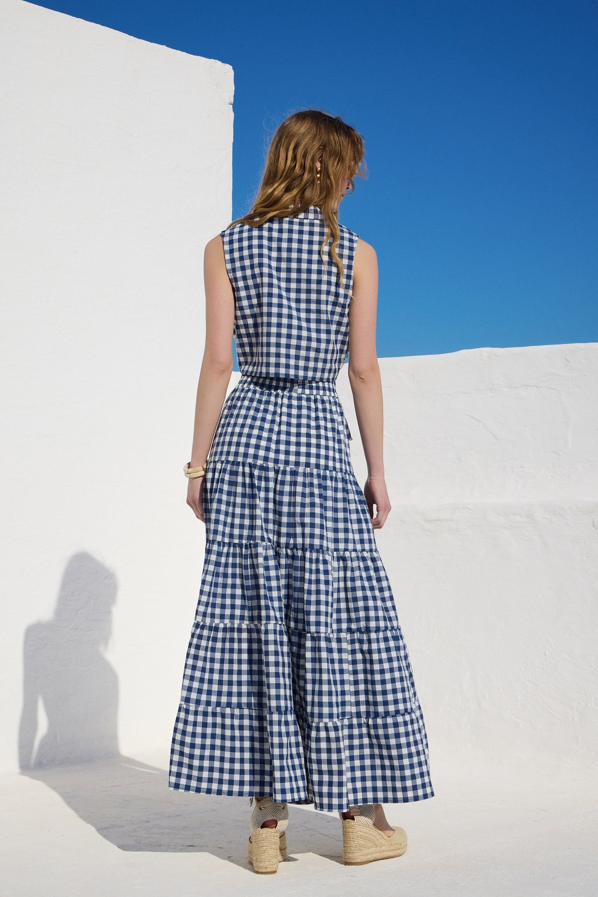 'KLEIO' ΜΙΝΤΙ ΦΟΥΣΤΑ ΜΕ ΛΑΣΤΙΧΟ (BLUE/CHECKERED) MAMOUSH