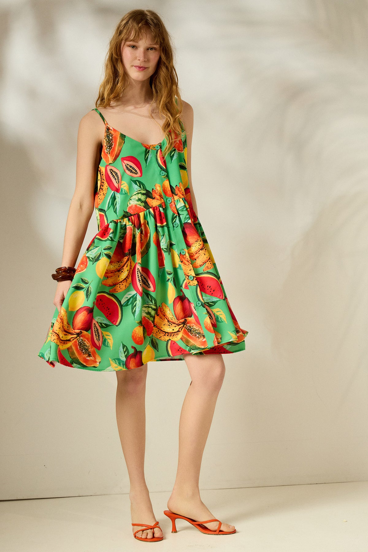 'KASSANDRA' ΚΟΝΤΟ ΦΟΡΕΜΑ (MATCHA/FRUIT) MAMOUSH