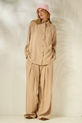 ‘LORA’ OVERSIZED ΠΟΥΚΑΜΙΣΟ (BEIGE)  MAMOUSH