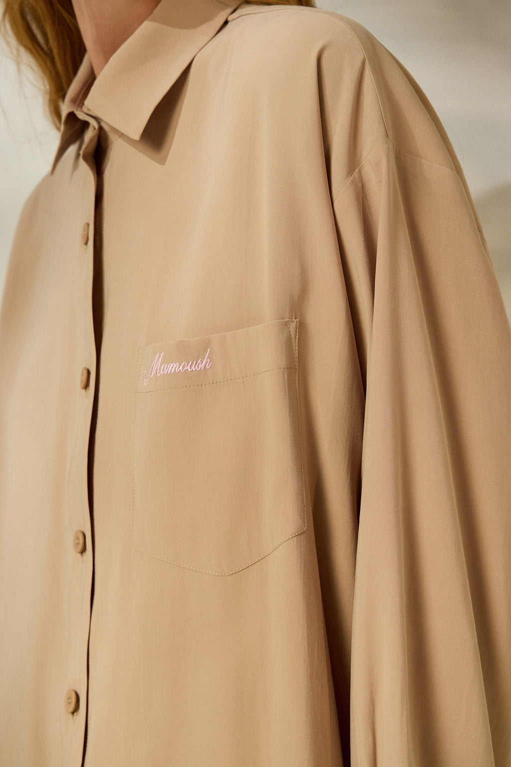 ‘LORA’ OVERSIZED ΠΟΥΚΑΜΙΣΟ (BEIGE)  MAMOUSH