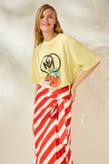 'CHERRY' OVERSIZED TEES (PALE YELLOW) MAMOUSH