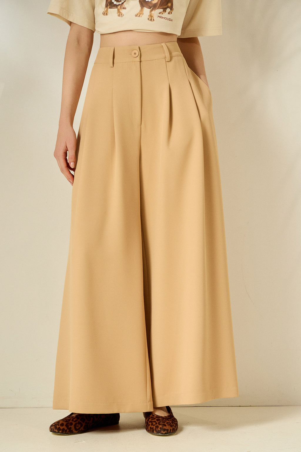 ‘ILIANA’ CROPPED ΠΑΝΤΕΛΟΝΙ (BEIGE) MAMOUSH
