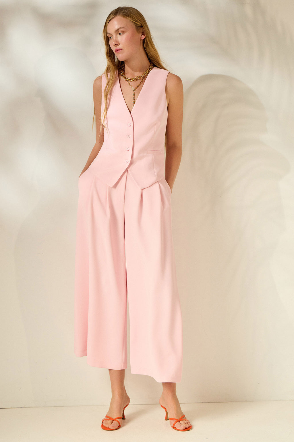 ‘ILIANA’ CROPPED ΠΑΝΤΕΛΟΝΙ (PINK) MAMOUSH