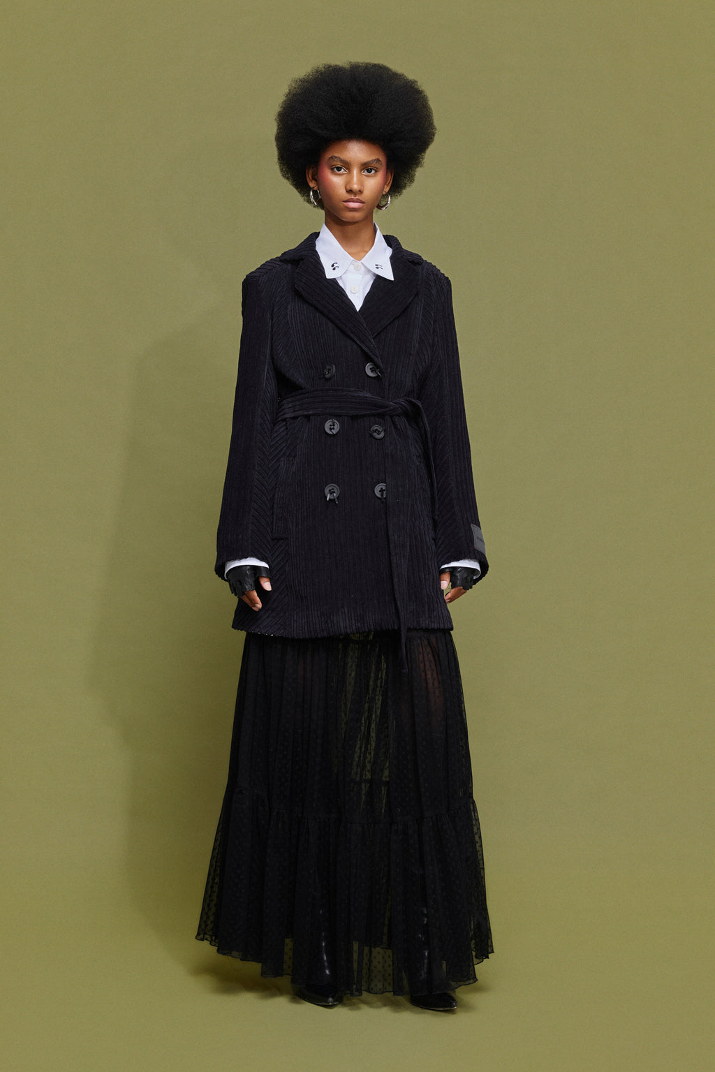 ‘IRMA’ ΚΟΤΛΕ ΗΜΙΠΑΛΤΟ (BLACK) MAMOUSH