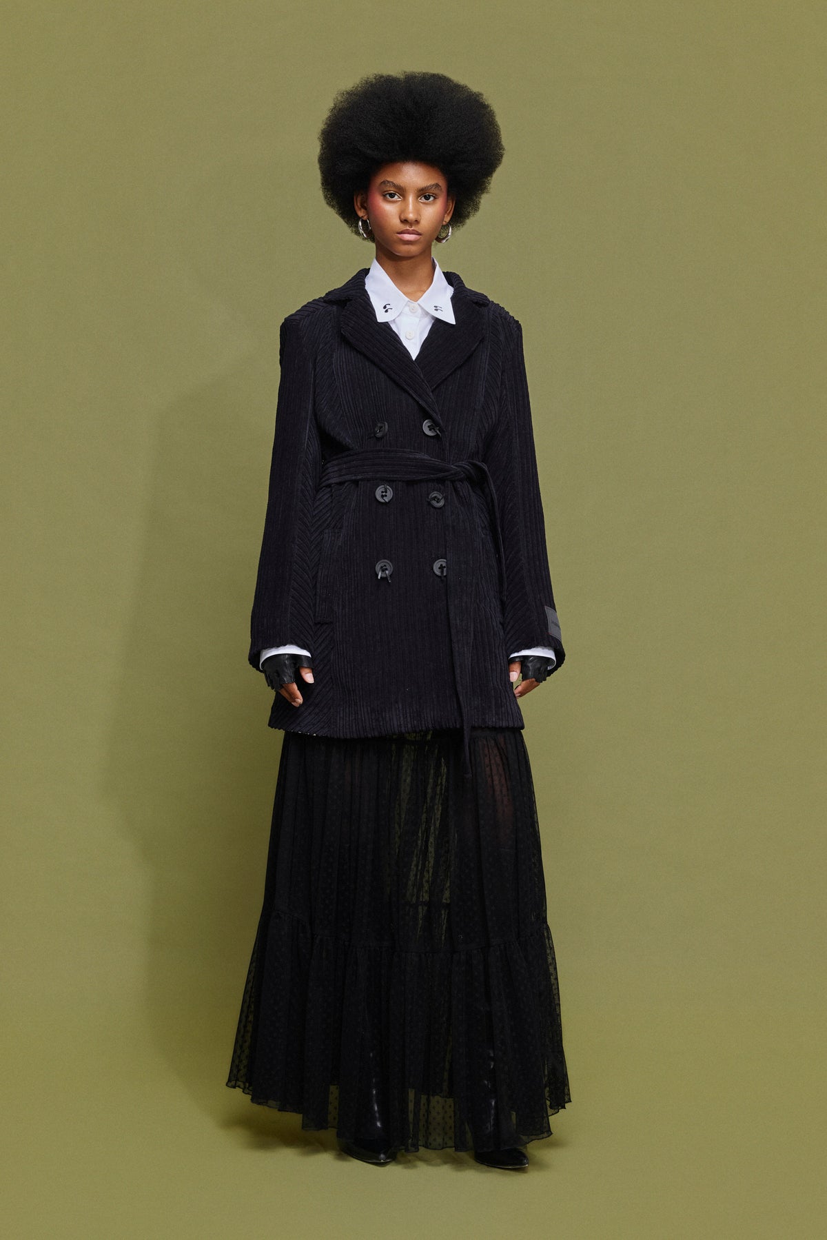 ‘IRMA’ ΚΟΤΛΕ ΗΜΙΠΑΛΤΟ (BLACK) MAMOUSH