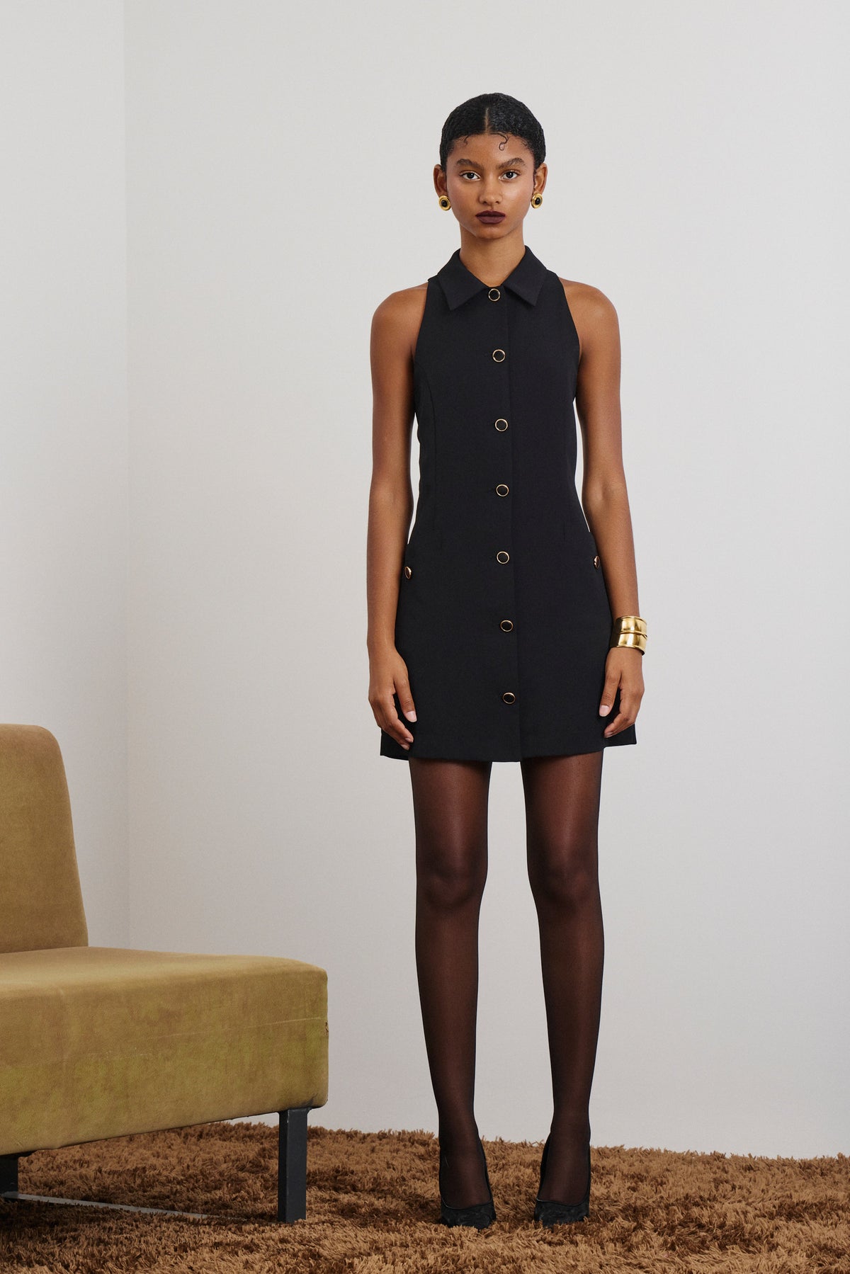 CORA' ΜΙΝΙ ΦΟΡΕΜΑ ΜΕ ΚΟΥΜΠΙΑ (BLACK) MAMOUSH