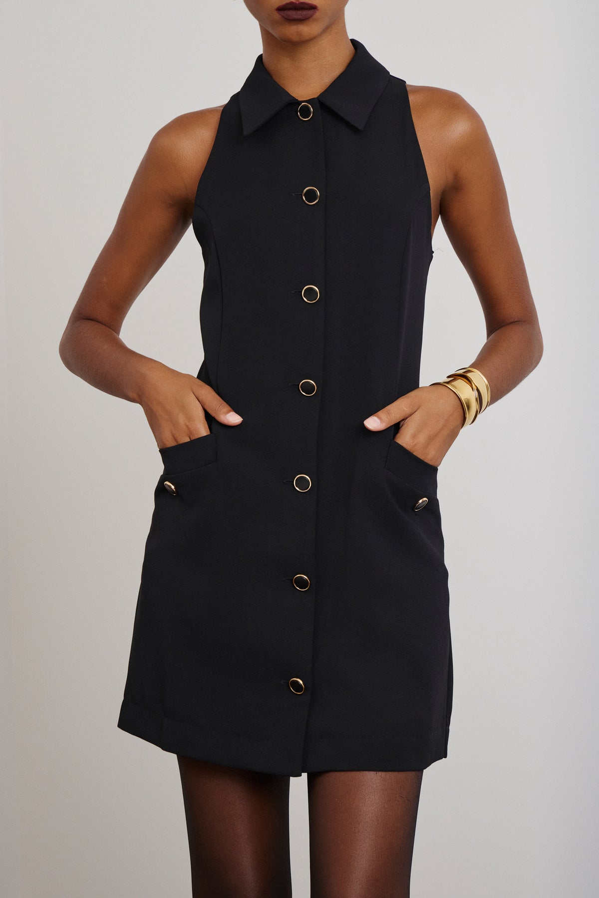 CORA' ΜΙΝΙ ΦΟΡΕΜΑ ΜΕ ΚΟΥΜΠΙΑ (BLACK) MAMOUSH